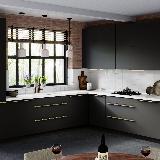 Профиль-ручка L=896мм крепление саморезами золото матовое