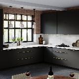 Профиль-ручка L=596мм крепление саморезами золото матовое (краска) Профиль-ручка L=596мм крепление саморезами золото матовое (краска)