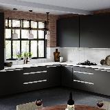 Профиль-ручка врезная для фасада 16/18мм, белый матовый (краска RAL9016), L-3000мм