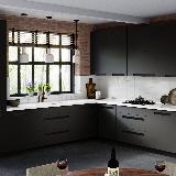 Профиль-ручка крепление саморезами черный матовый (анод), L-3000мм