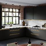 Профиль-ручка крепление саморезами для фасада 16мм,  золото матовое (анод), L-3000мм