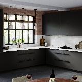 Профиль-ручка 192мм (L=220мм) крепление саморезами черный матовый (краска RAL 9005) Профиль-ручка 192мм (L=220мм) крепление саморезами черный матовый (краска RAL 9005)