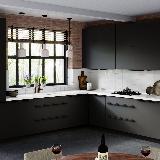 Профиль-ручка 200мм крепление саморезами черный матовый (анод) Профиль-ручка 200мм крепление саморезами черный матовый (анод)