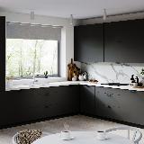 Профиль-ручка крепление саморезами черный матовый (краска RAL 9005), L-3000мм Профиль-ручка крепление саморезами черный матовый (краска RAL 9005), L-3000мм