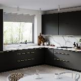 Профиль-ручка 32мм (L=60мм) крепление саморезами золото матовое (краска) Профиль-ручка 32мм (L=60мм) крепление саморезами золото матовое (краска)