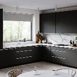 Профиль-ручка крепление саморезами белый матовый (краска RAL9016), L-3000мм