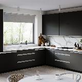 Профиль-ручка крепление саморезами для фасада 18мм, алюминий матовый (анод), L-3000мм