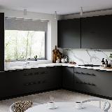 Профиль-ручка крепление саморезами графит (краска), L-3000мм