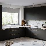 Профиль-ручка крепление саморезами золото матовое (анод), L-3000мм