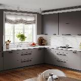 Ручка-рейлинг 352мм (L=1428мм) черный матовый