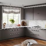 Профиль-ручка 128мм (L=196мм) крепление саморезами белый матовый (краска RAL 9003) Профиль-ручка 128мм (L=196мм) крепление саморезами белый матовый (краска RAL 9003)