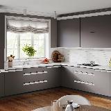 Профиль-ручка врезная для фасада 18мм, белый матовый (краска RAL9016), L-3000мм