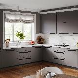 Профиль-ручка крепление саморезами черный матовый (анод), L-3000мм