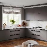 Профиль-ручка крепление саморезами черный матовый (анод), L-3000мм