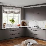 Профиль-ручка крепление саморезами черный матовый (анод), L-3000мм