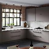 Профиль-ручка 128мм (L=196мм) крепление саморезами графит (краска)