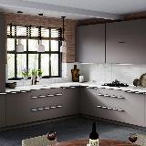 Профиль-ручка крепление саморезами белый матовый (краска RAL9016), L-3000мм