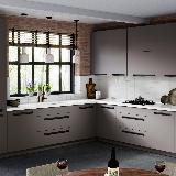 Профиль-ручка крепление саморезами черный матовый (анод), L-3000мм