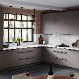 Профиль-ручка 600мм крепление саморезами графит (краска)