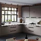 Профиль-ручка крепление саморезами черный матовый (анод), L-3000мм