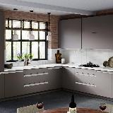 Профиль-ручка крепление саморезами для фасада 16мм, белый матовый (краска RAL9016), L-3000мм