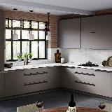 Профиль-ручка крепление саморезами для фасада 18мм, графит (краска), L-3000мм