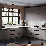 Профиль-ручка крепление саморезами для фасада 16мм, черный матовый (анод), L-3000мм