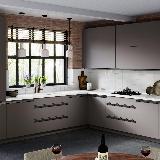 Профиль-ручка крепление саморезами для фасада 16мм, графит (краска), L-3000мм