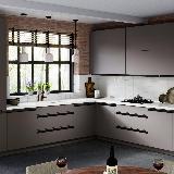 Профиль-ручка крепление саморезами для фасада 18мм, черный матовый (анод), L-3000мм