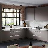 Профиль-ручка крепление саморезами для фасада 18мм, белый матовый (краска RAL9016), L-3000мм