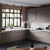 Профиль-ручка крепление саморезами для фасада 18мм,  золото матовое (анод), L-3000мм