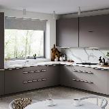 Профиль-ручка крепление саморезами золото брашированное (анод), L-3000мм Профиль-ручка крепление саморезами золото брашированное (анод), L-3000мм