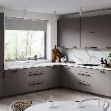 Ручка-рейлинг 352мм (L=1428мм) черный матовый