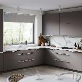 Профиль-ручка L=596мм крепление саморезами белый матовый (краска RAL 9003)