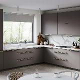 Профиль-ручка L=896мм крепление саморезами золото матовое