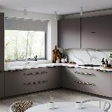 Профиль-ручка L=896мм крепление саморезами золото матовое (краска) Профиль-ручка L=896мм крепление саморезами золото матовое (краска)