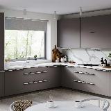 Профиль-ручка L=896мм крепление саморезами белый матовый (краска RAL 9003) Профиль-ручка L=896мм крепление саморезами белый матовый (краска RAL 9003)