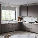 Профиль-ручка 896мм крепление саморезами золото матовое