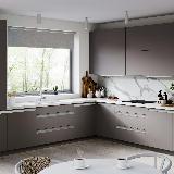 Профиль-ручка крепление саморезами для фасада 16мм, алюминий матовый (анод), L-3000мм