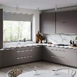 Профиль-ручка врезная для фасада 16/18мм, алюминий матовый (анод), L-3000мм