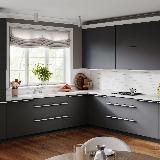 Профиль-ручка крепление саморезами белый матовый (краска RAL9016), L-3000мм