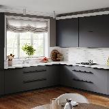 Профиль-ручка крепление саморезами черный матовый (краска RAL9005), L-3000мм Профиль-ручка крепление саморезами черный матовый (краска RAL9005), L-3000мм