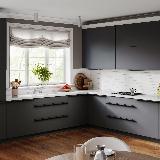 Профиль-ручка крепление саморезами черный матовый (анод), L-3000мм