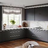 Профиль-ручка крепление саморезами белый матовый (краска RAL9016), L-3000мм