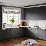 Профиль-ручка крепление саморезами золото матовое (анод), L-3000мм