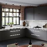 Профиль-ручка врезная для фасада 18мм, белый матовый (краска RAL9016), L-3000мм