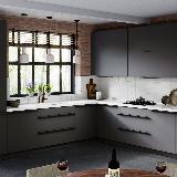 Профиль-ручка крепление саморезами черный матовый (анод), L-3000мм