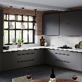 Профиль-ручка крепление саморезами черный матовый (анод), L-3000мм