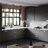 Ручка-раковина 128/160мм золото матовое