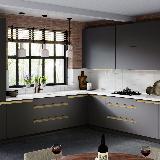 Профиль-ручка крепление саморезами для фасада 16мм,  золото матовое (анод), L-3000мм